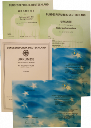 comformer-Schutzrechte und Eintragungsurkunden